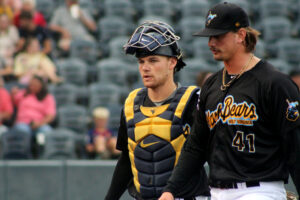 After a tough year of rehab, Dayne Leonard is back behind the plate and looking for another shot at the pros